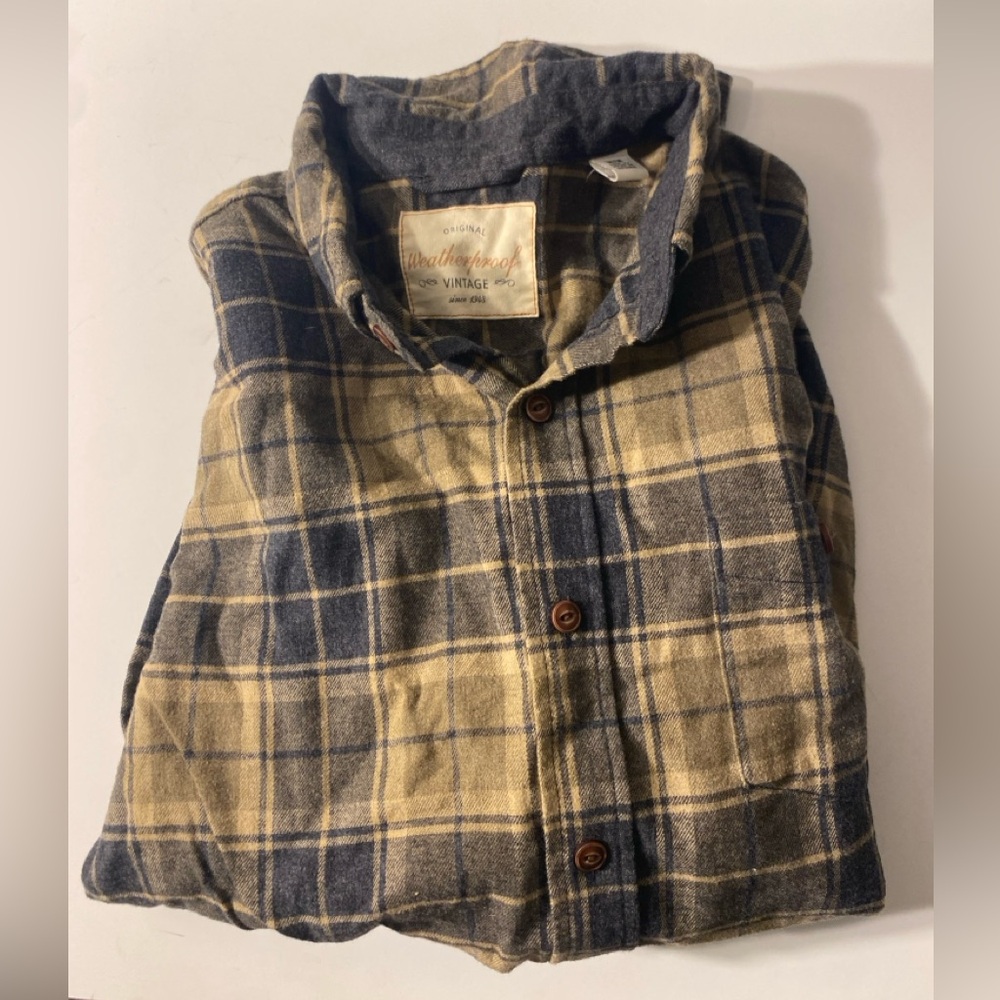 Grey and Tan Plaid Flannel